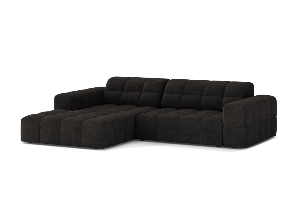 Cosmopolitan Design Ecksofa Chicago 3-Sitzer Chenille Eden Anthrazit Links