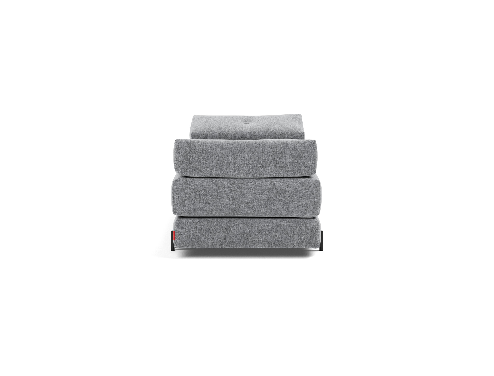 Tagesbett Sigmund Strukturierter Stoff Twist 565-Granite Beine Indu schwarz