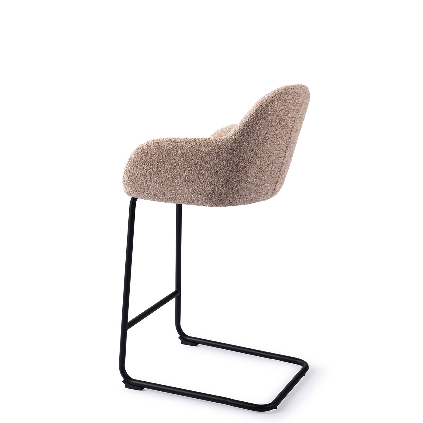 Jesper Home Barhocker Kushi Stone Haze Arch Schwarz Tresenhöhe 65 cm