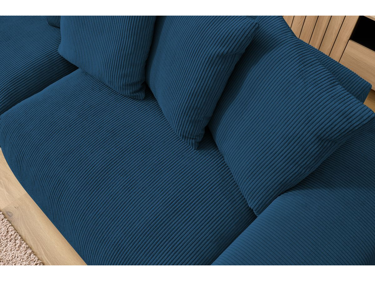 Bobochic Voltaire Sofa 4-Sitzer 320 × 124 cm Cordsamt Dunkelblau
