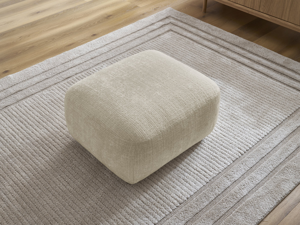 Bobochic Denise Pouf Strukturstoff Beige