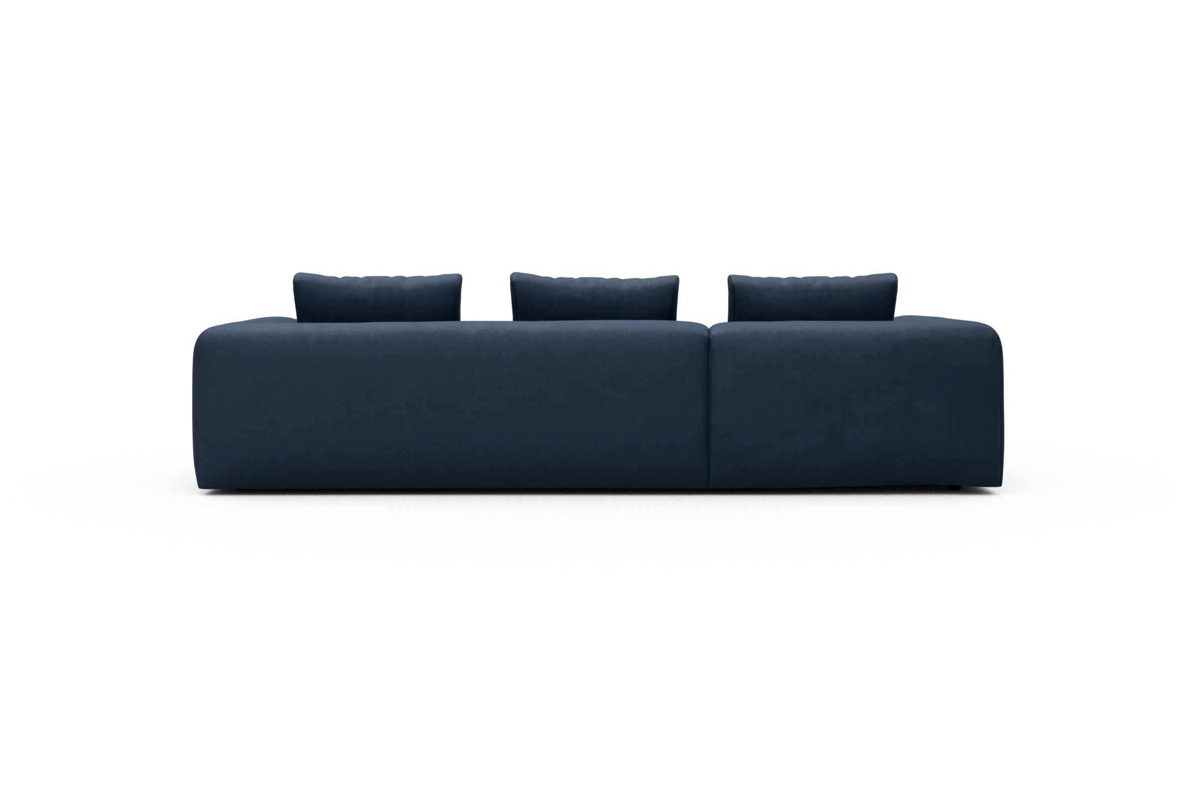Ecksofa Fred Chaiselongue links mit 2,5-Sitzer Cordufine-Royal-Blue