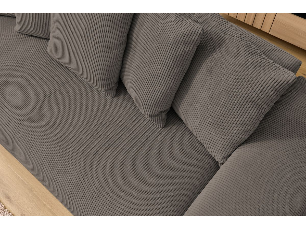 Bobochic Voltaire Sofa 3-Sitzer 280 × 124 cm Cordsamt Taupe