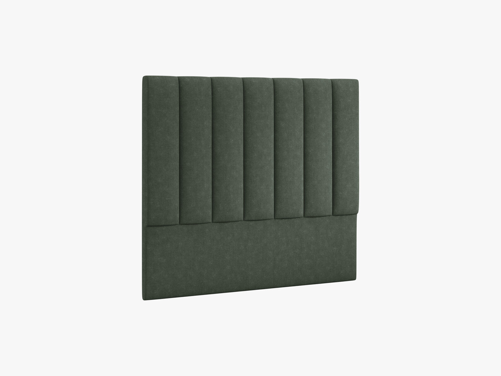 Micadoni Marl Samtiger Kopfteil 140 cm (H 120 cm) Strukturierter Stoff Liberty Moosgrün 140x120