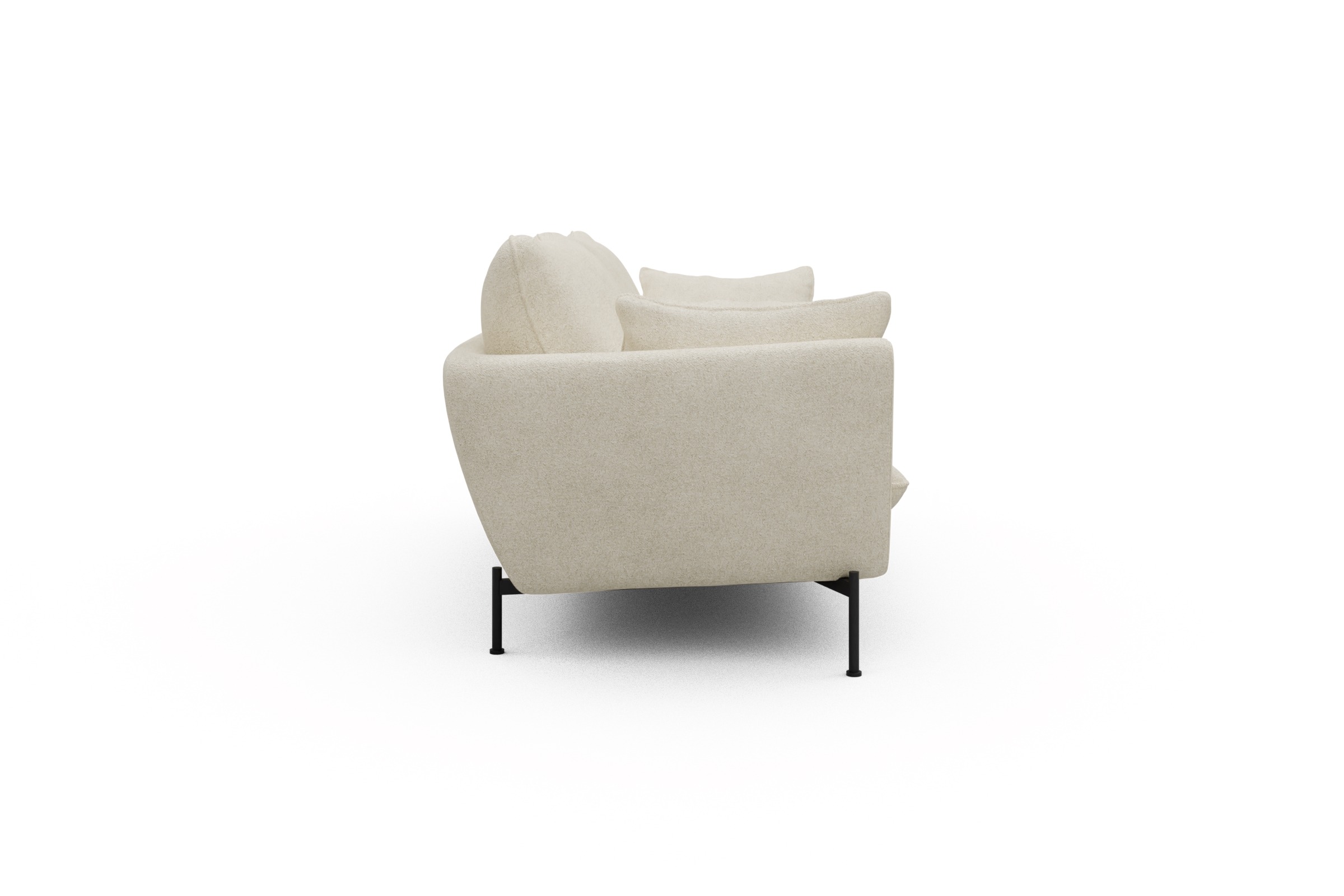 Sofa Anton 3-Sitzer Boucle-Off-White