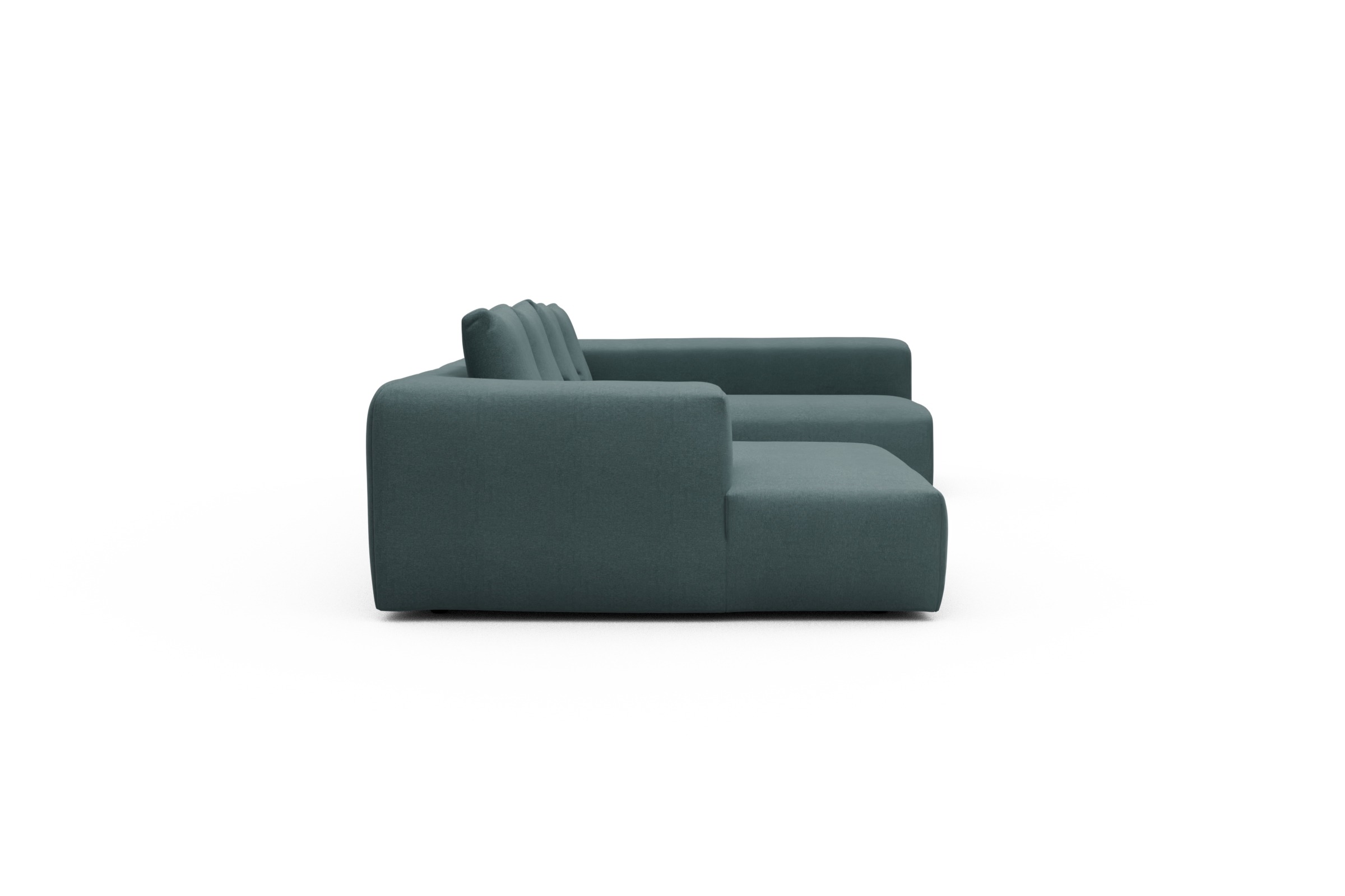 Wohnlandschaft Fred Chaiselongue links mit 2-Sitzer und lange Armlehne rechts Satya-Niagara