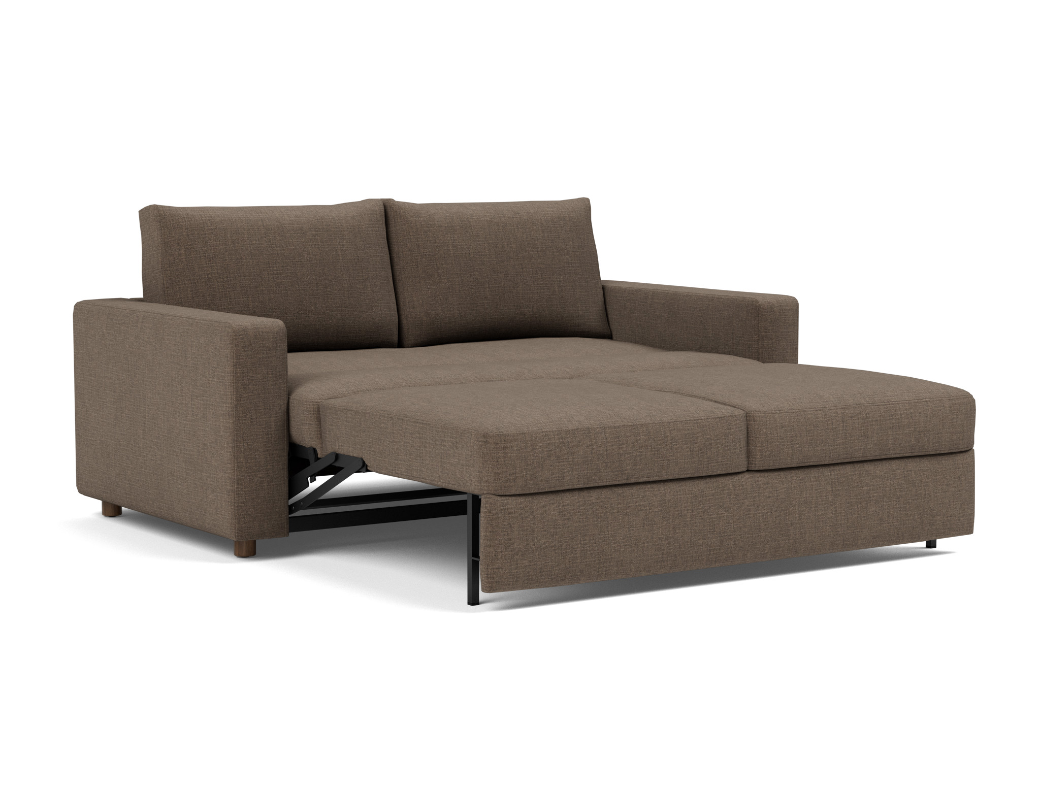 Schlafsofa Neah mit Standard-Armlehnen 160 Chenille Esina 411-Cedar-Brown