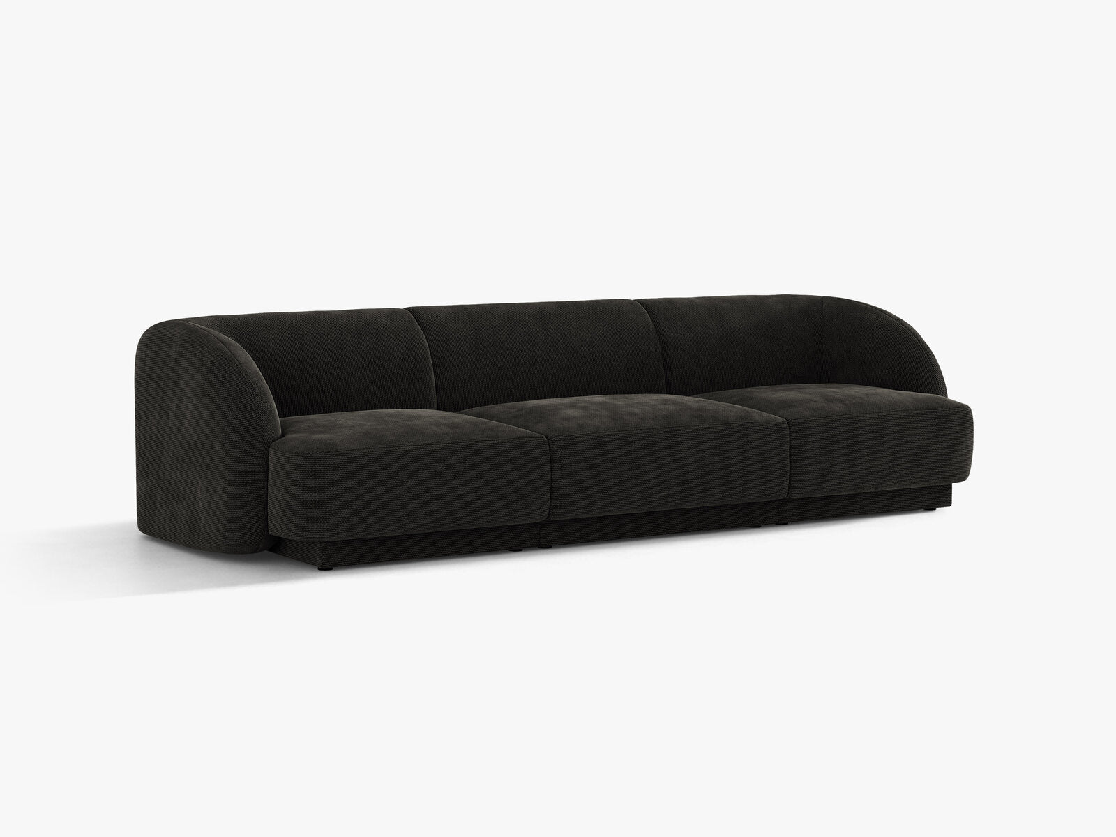 Micadoni Sofa Miley 3-Sitzer Chenille Eden Anthrazit