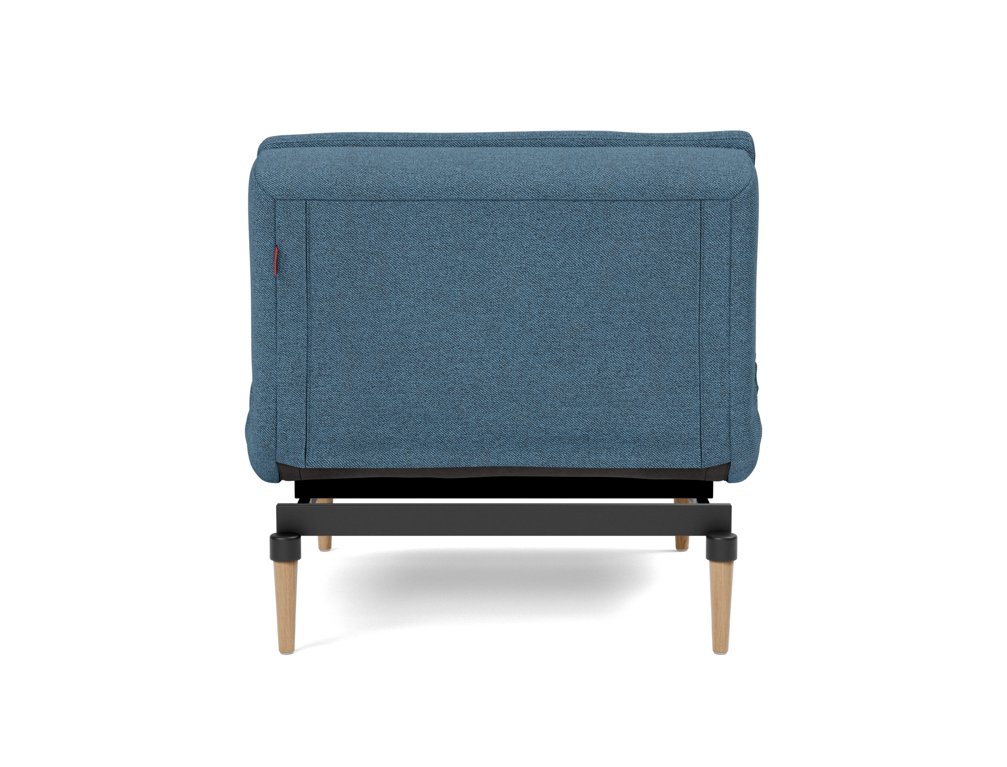 Sessel Dublexo Strukturierter Stoff Weda 302-Weda-Blue Beine Styletto Eiche hell