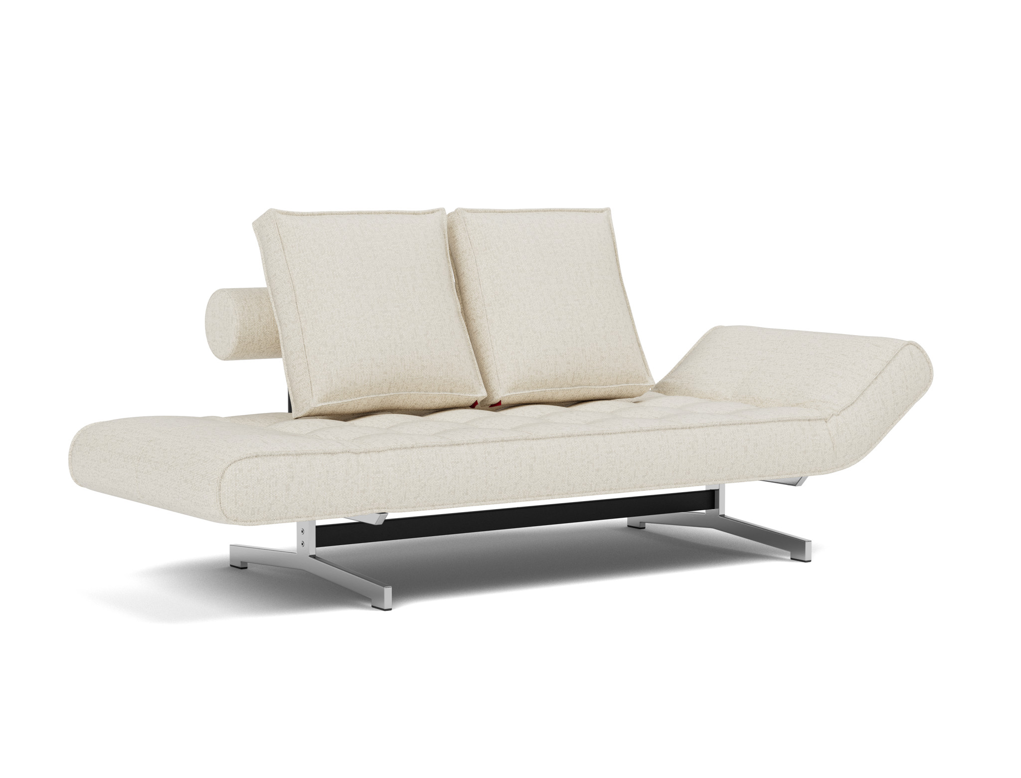 Tagesbett Ghia Boucle Skandi 531-Off-White Beine Chrom