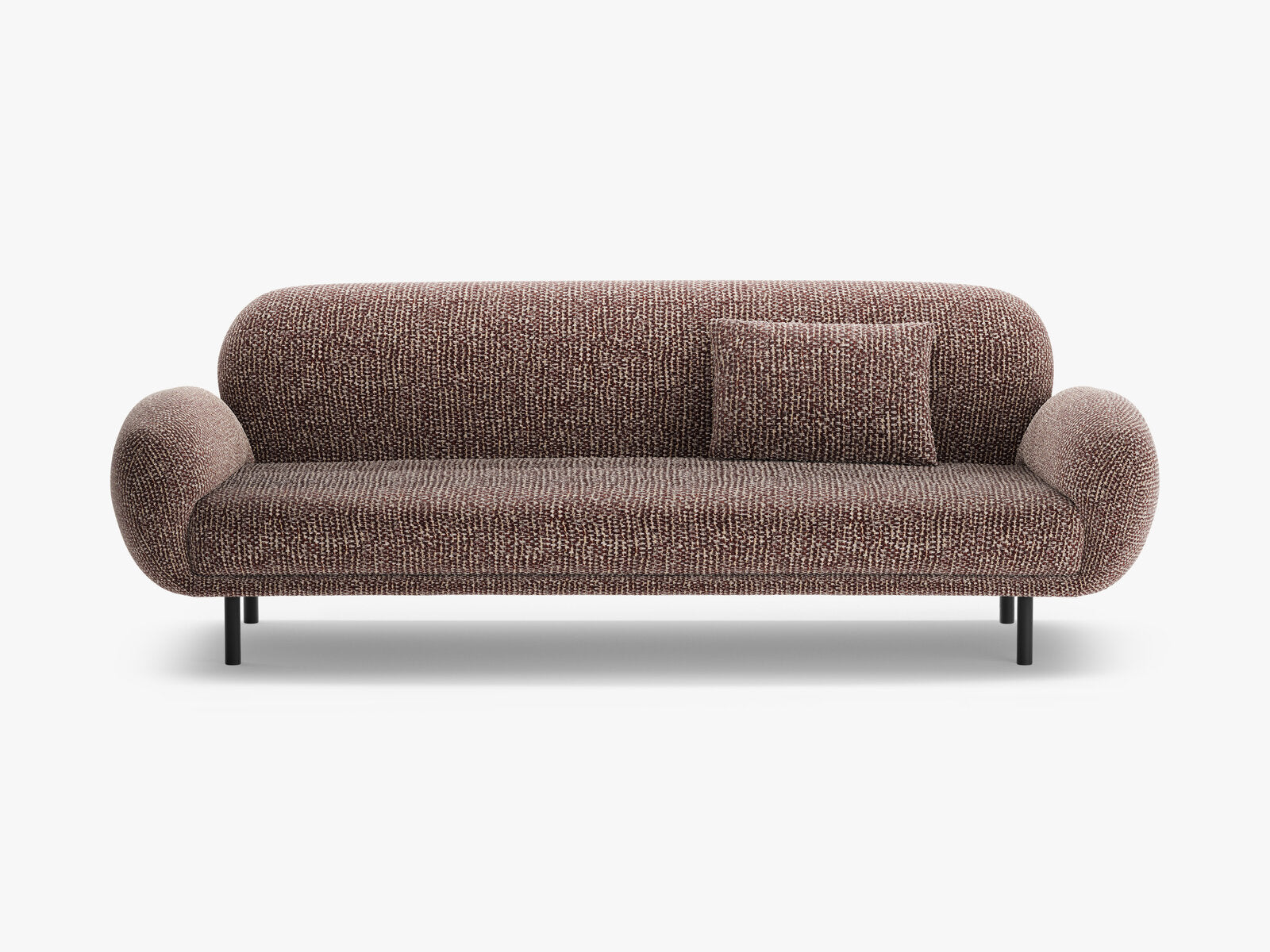 Micadoni Sofa Poppy 3-Sitzer Chenille Silencio Braun