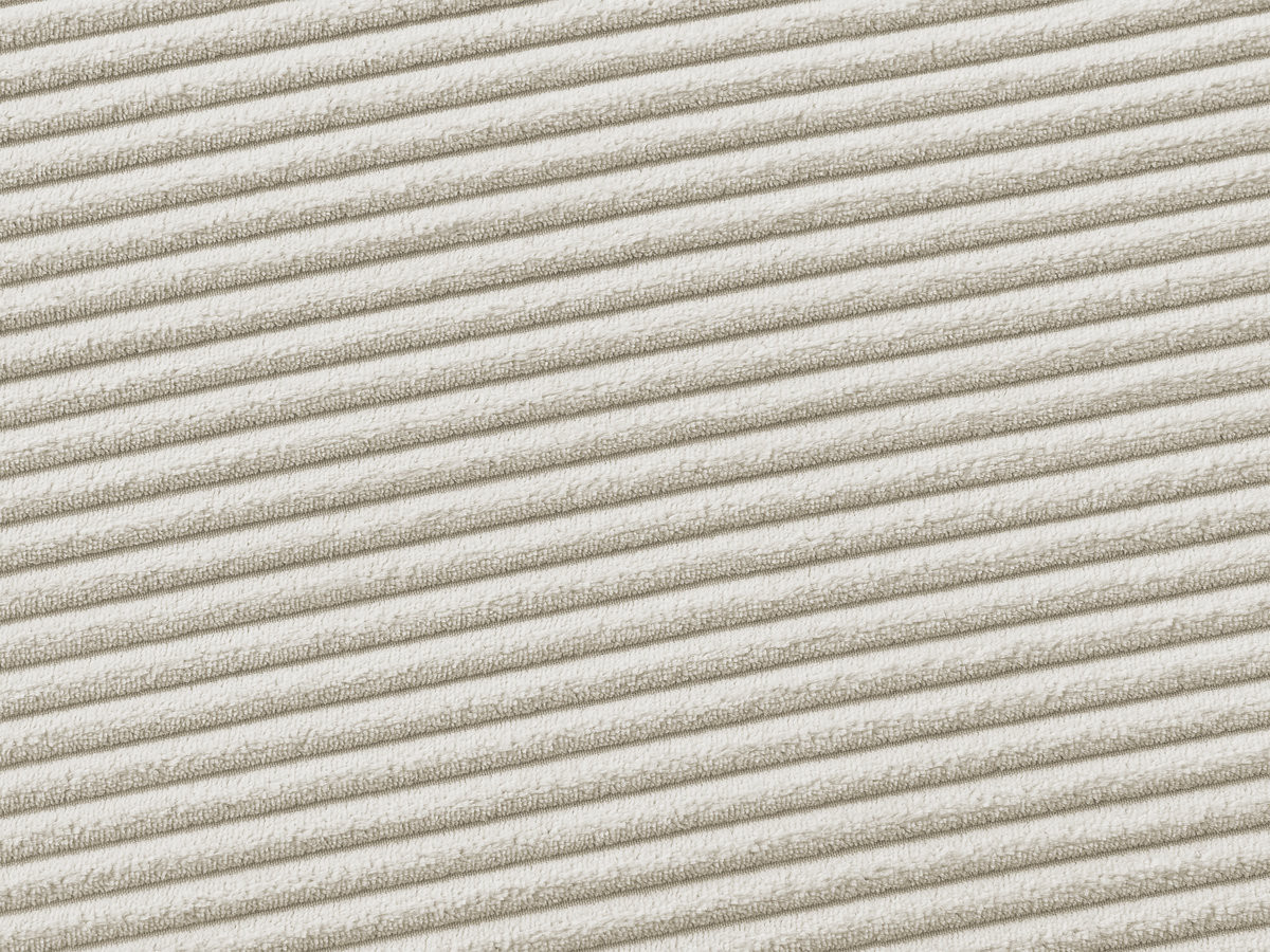 Bobochic Enore Ecksofa mit Pouf Cordsamt Beige Ecke links