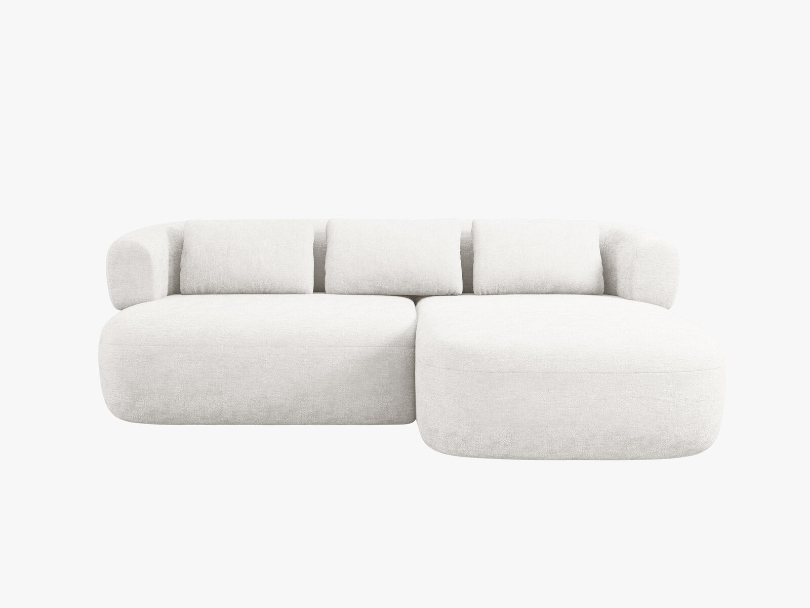 Micadoni 5-Sitzer Ecksofa Jenny Kleine Version Rechts Chenille Perfect Harmony Helles Beige