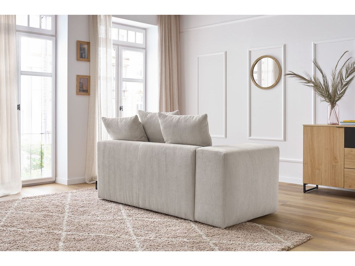 Bobochic Voltaire Sofamodul 2-Sitzer 178 × 100 cm Cordsamt Beige Ecke links
