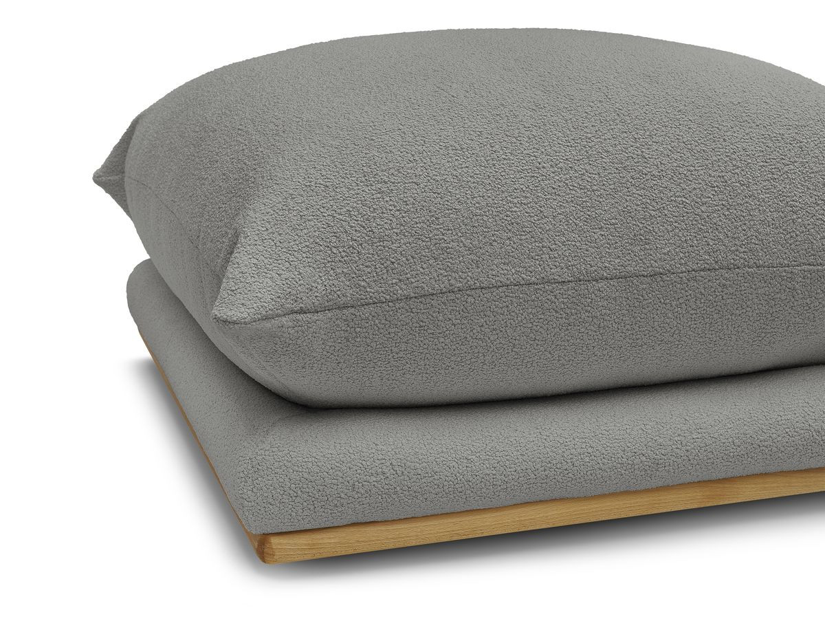 Bobochic Ernest Pouf Bouclé-Stoff Dunkelgrau
