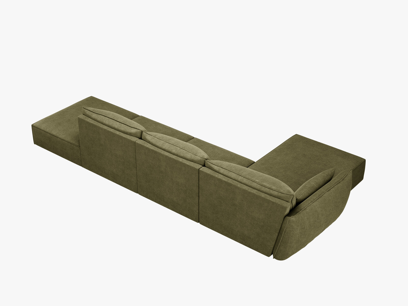 Micadoni Ecksofa Kaelle 5-Sitzer Links Chenille Over The Horizon Grün