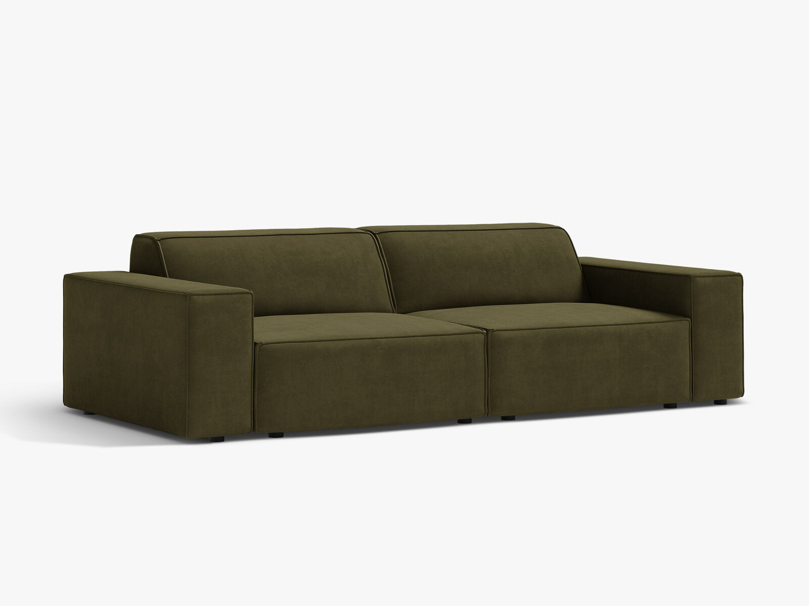 Micadoni 3-Sitzer Sofa Jodie Samt Bluvel Grün