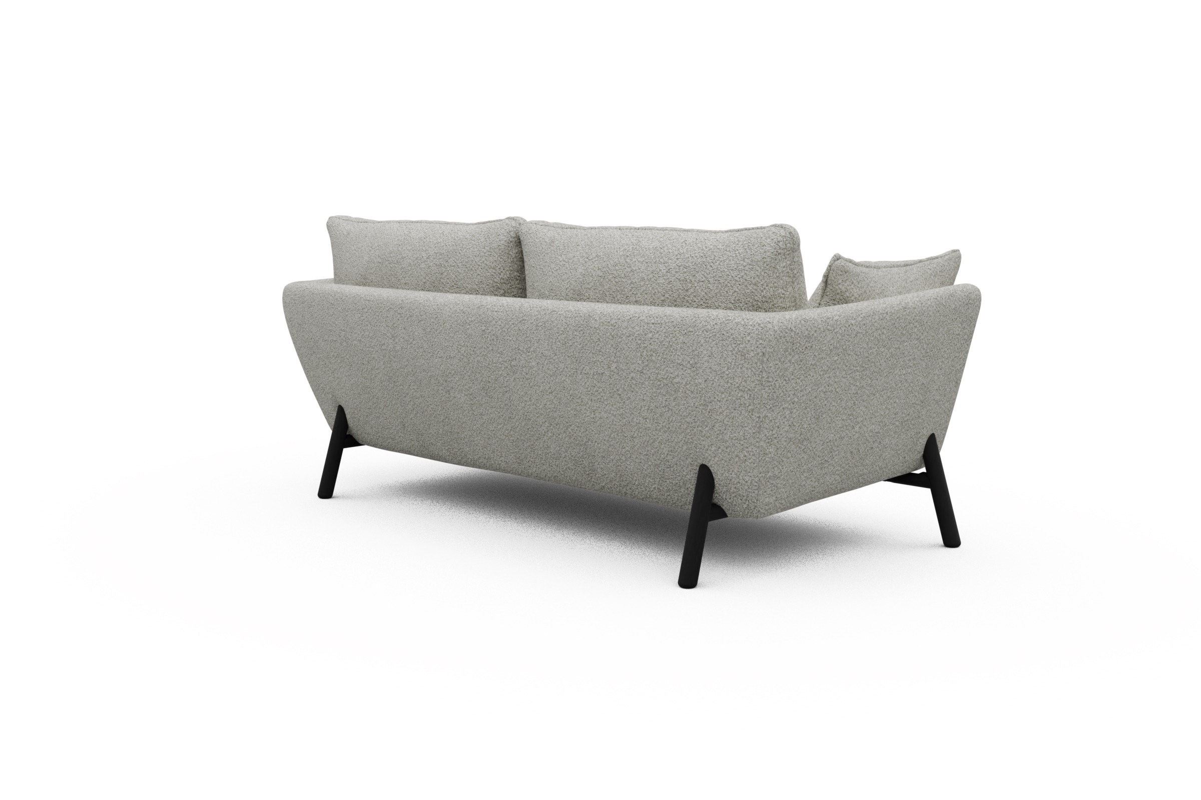 Sofa Emil 2-Sitzer Beinfarbe Eiche Schwarz Vanora-Warm-Sand