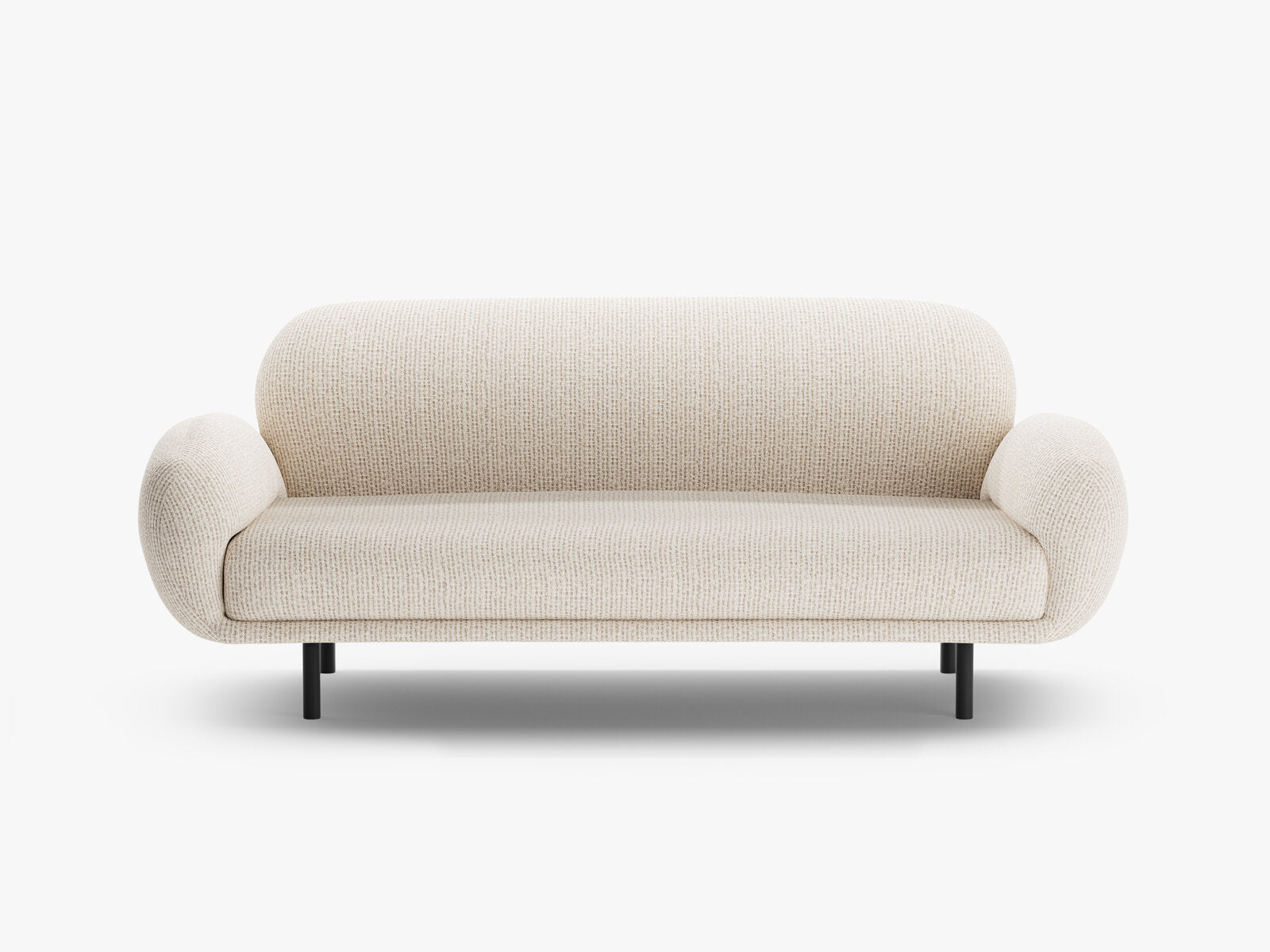 Micadoni Sofa Poppy 2-Sitzer große Version Chenille Silencio Helles Beige