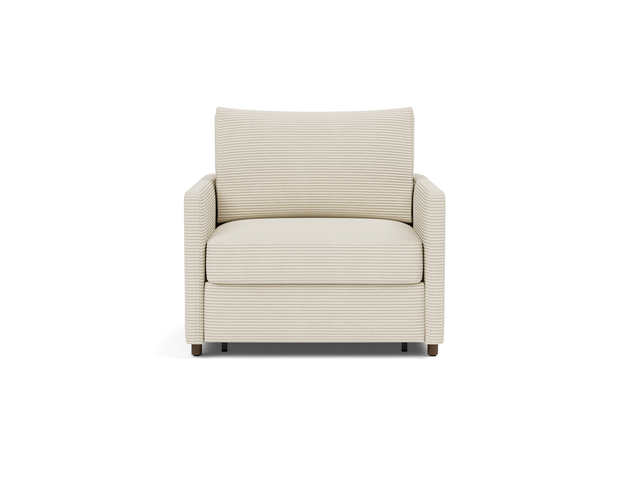 Schlafsessel Neah mit Slim-Armlehnen Kord Corduroy 594-Ivory