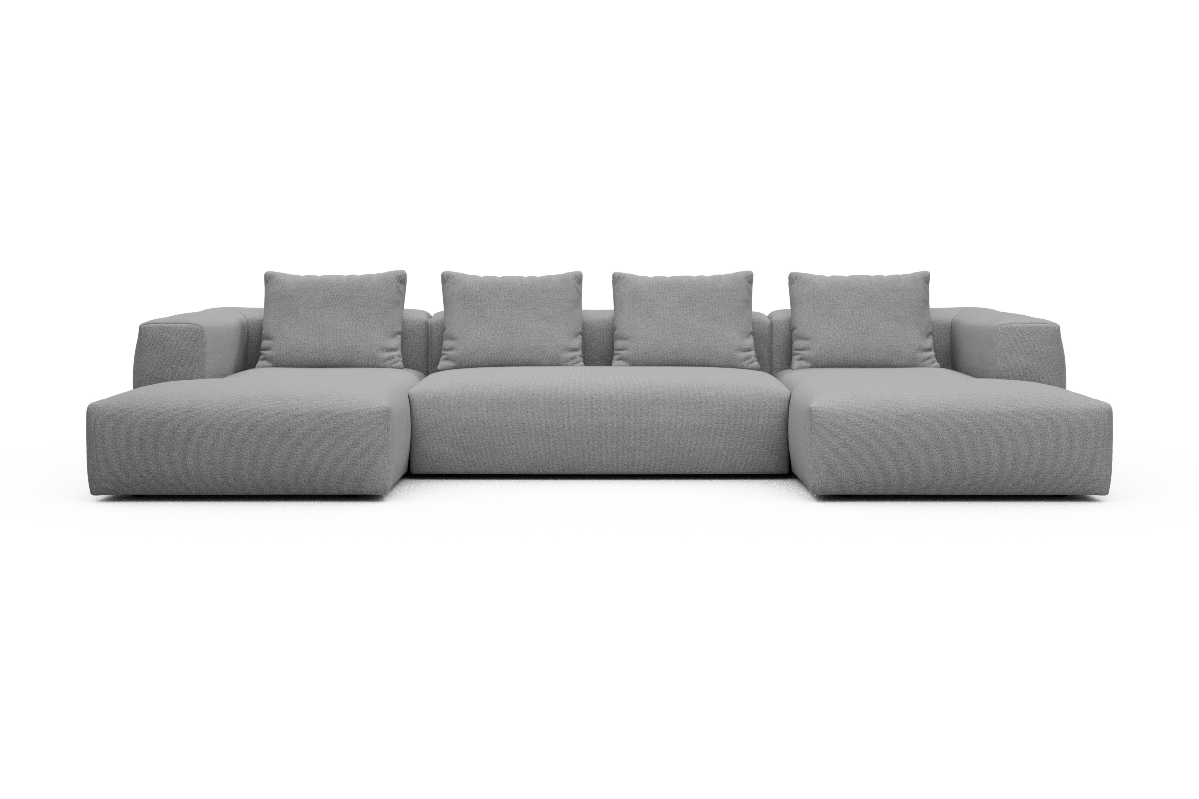 Skandi Home Wohnlandschaft Fred mit 2-Sitzer und Chaiselongue beidseitig Sama-Grey moebelfaktor