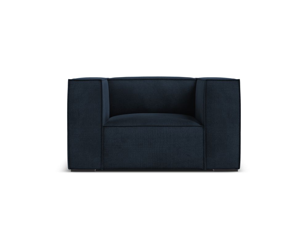 Cosmopolitan Design Sessel Turin Strukturierter Stoff Rosario Dunkelblau