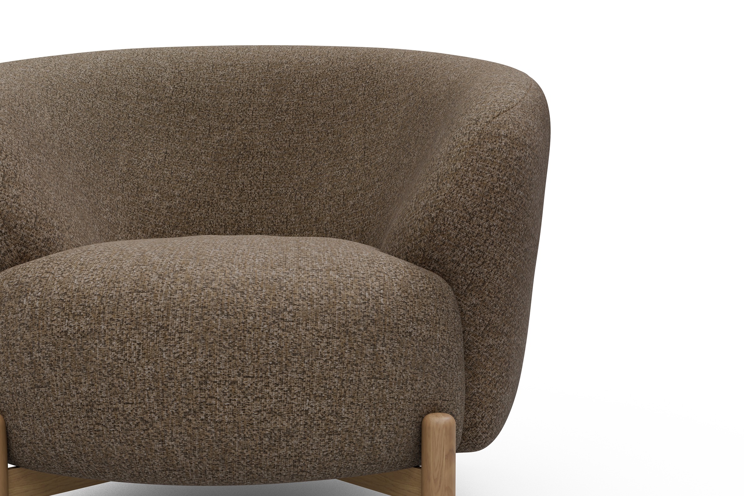 Sessel Ronda Holzbeine Eiche Natur Aivi-Khaki-Brown