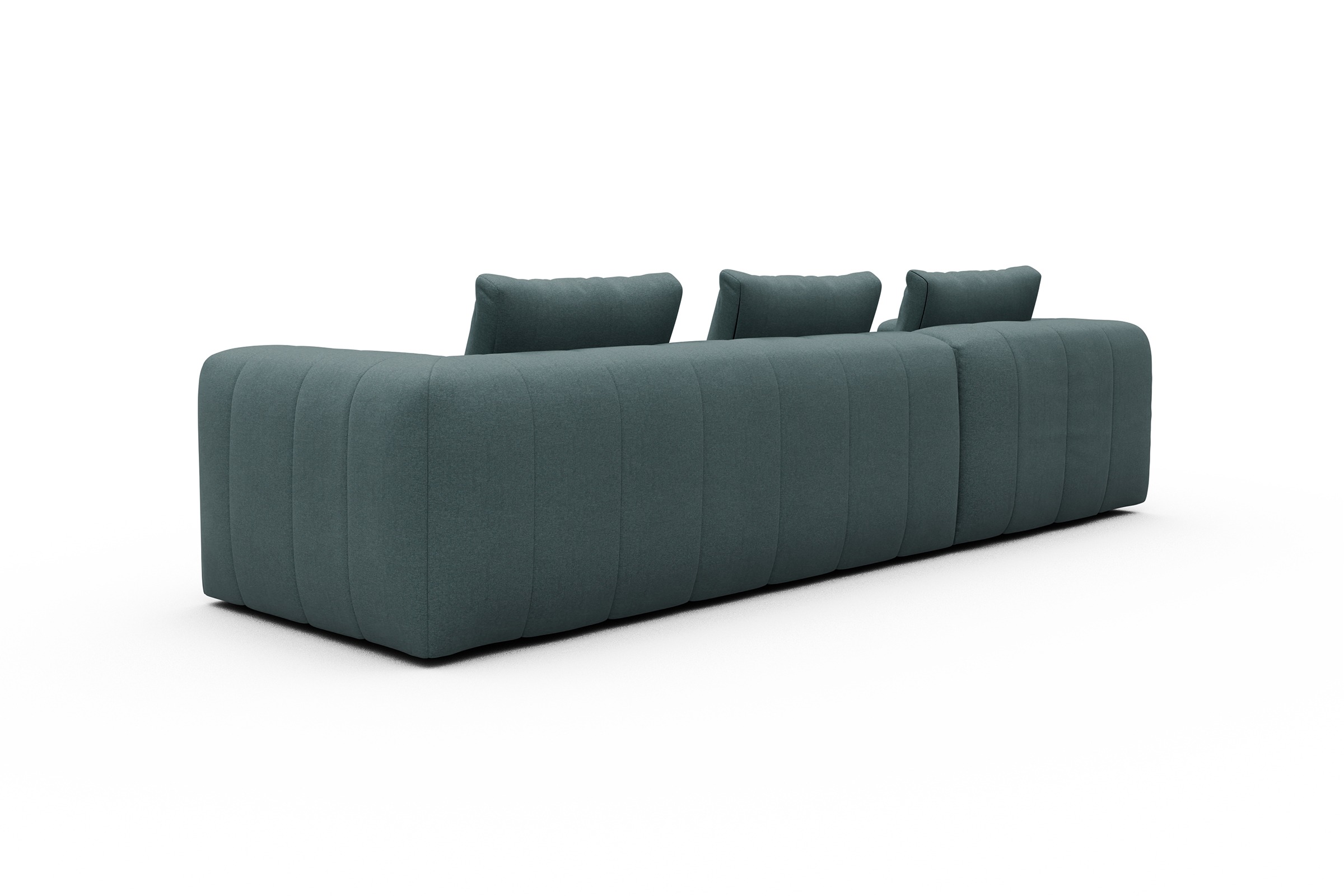 Ecksofa Hugo 2,5-Sitzer Armlehne rechts mit Chaiselongue Satya-Niagara