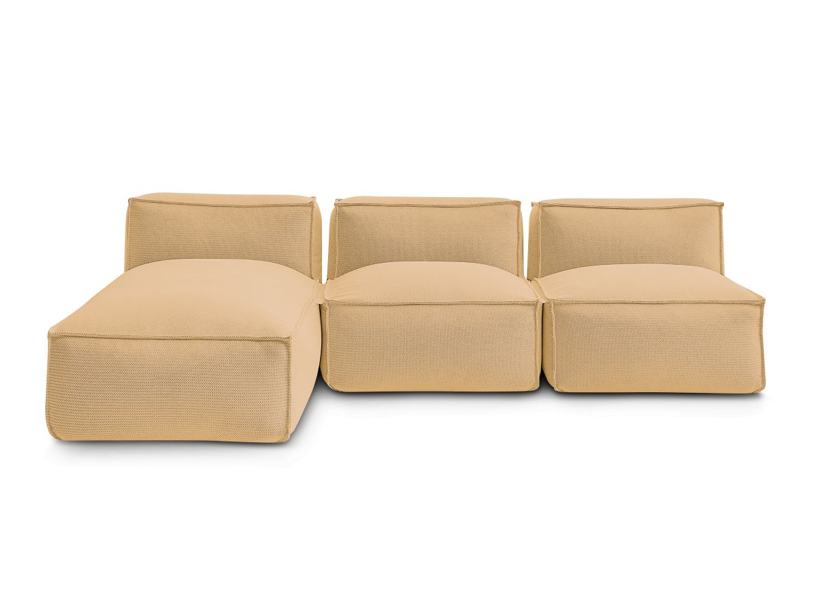 Bobochic Biarritz Gartensofa 3-Sitzer Melange-Stoff Orange