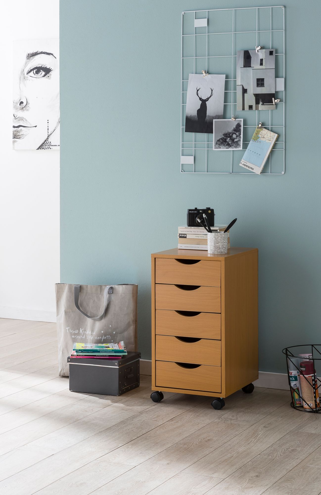 Rollcontainer Lakolk Braun 33 × 38 × 64 cm