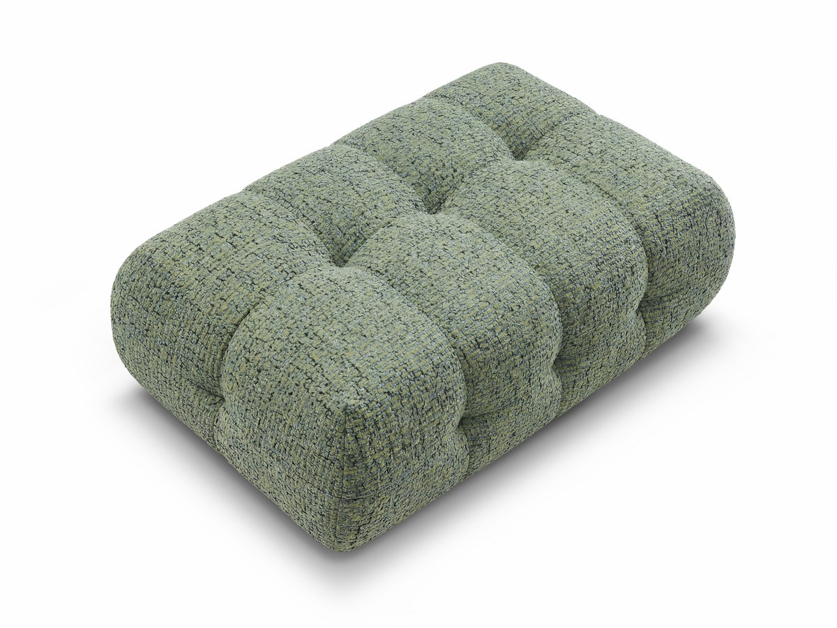 Bobochic Laura Pouf 135 × 84 cm Melange-Stoff Hellgrün