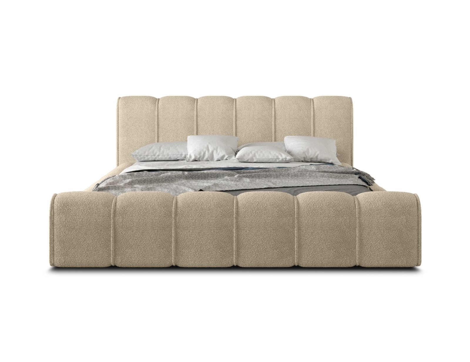 Polsterbett Belio Boucle 160x200 mit Holzrahmen Quelle 06