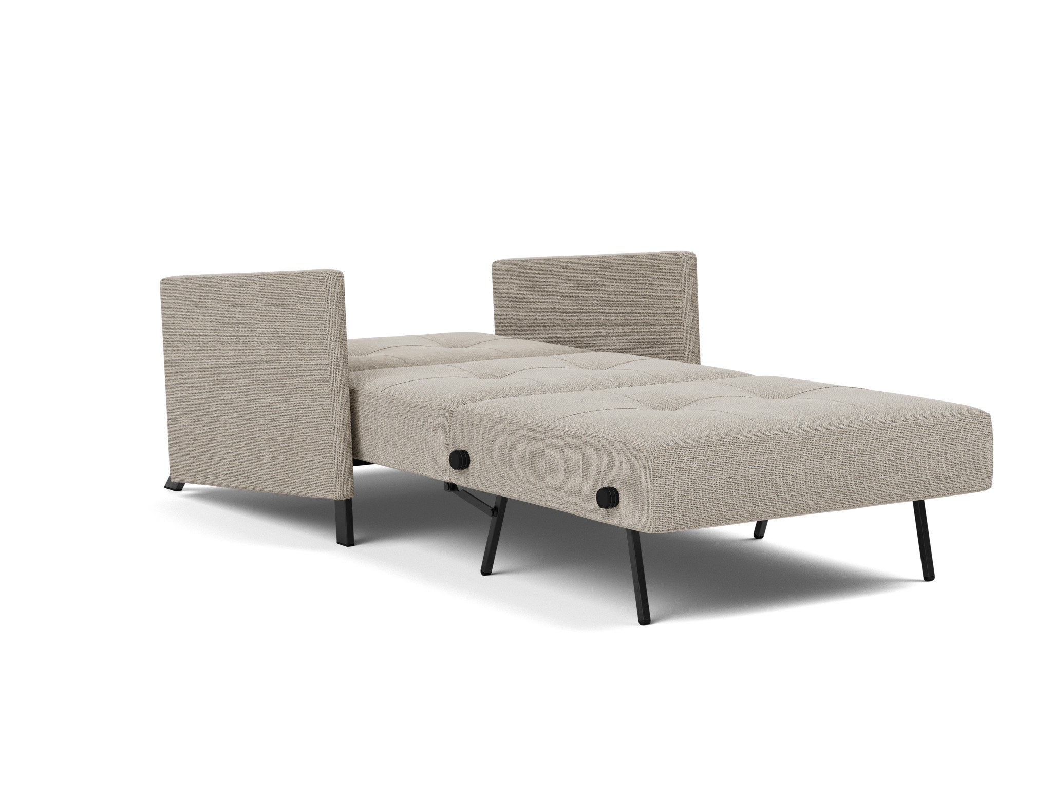 Schlafsessel Cubed 90 mit Armlehnen Strukturierter Stoff Kenya 579-Gravel