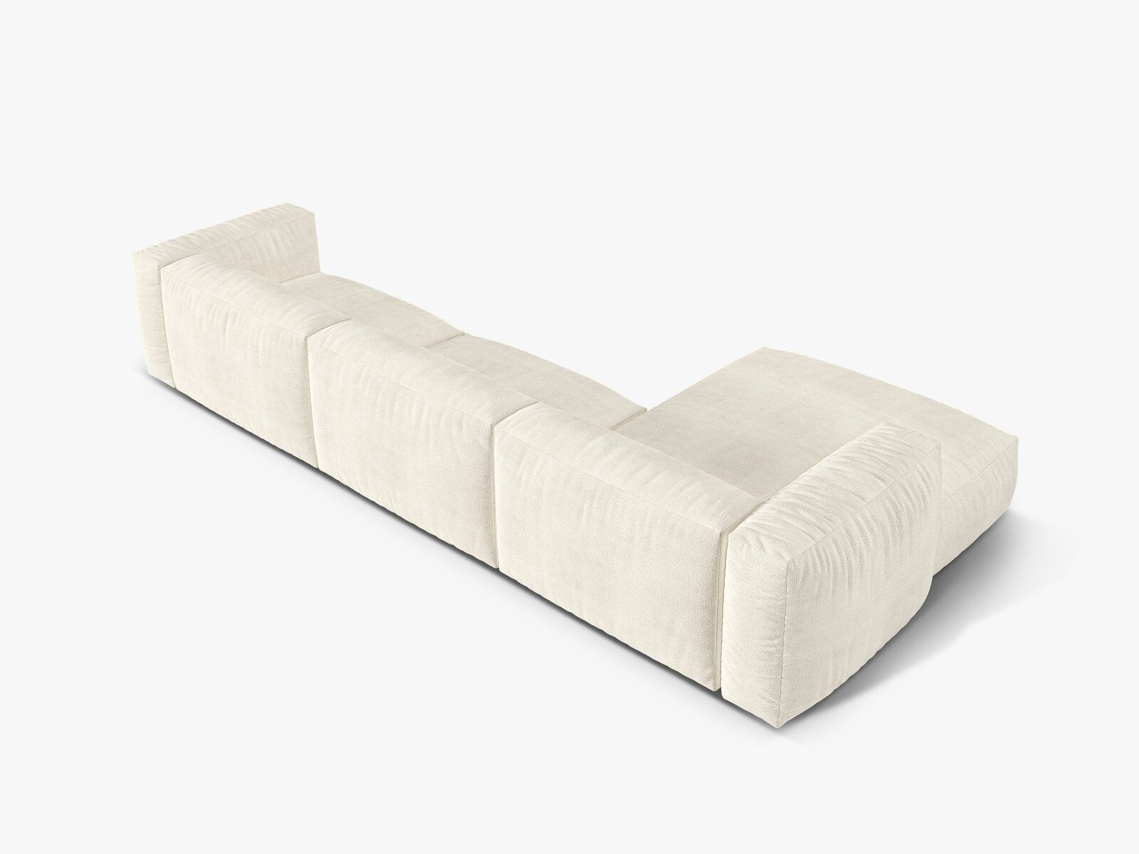 Micadoni Ecksofa Martina 3-Sitzer Links Boucle Monet Elfenbein