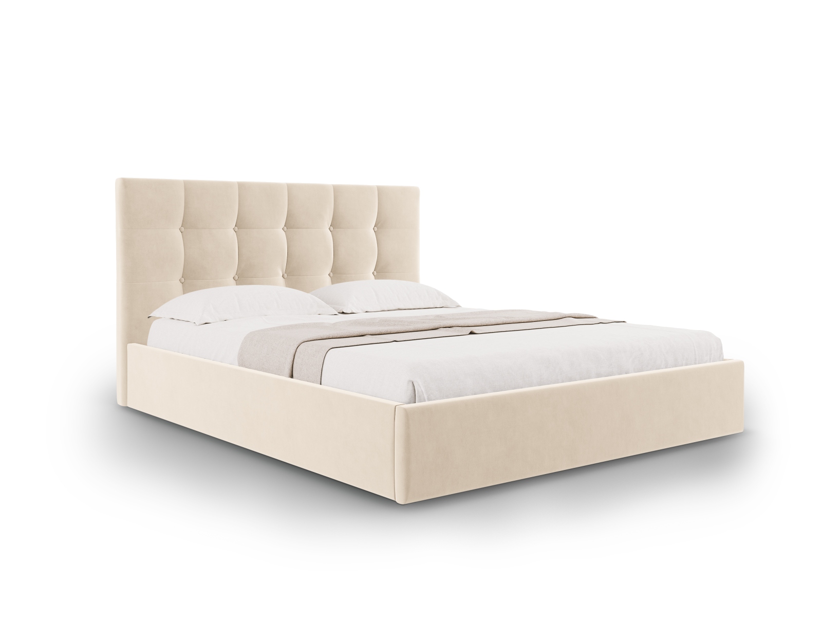 Micadoni Bett Phaedra Samt Matt Velvet Beige 160x200
