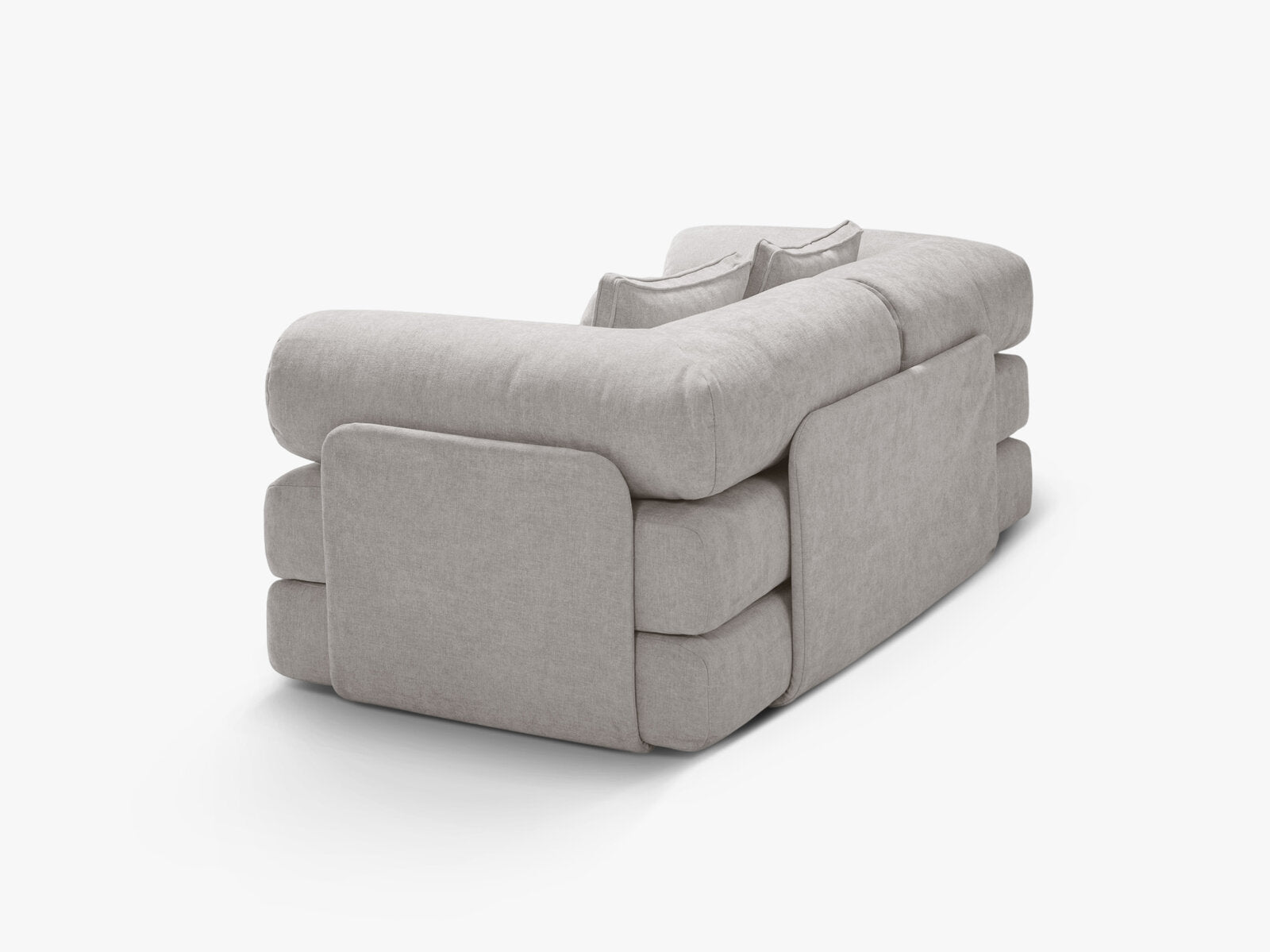 Micadoni Sofa Dreamy 3-Sitzer mit Schlaffunktion Strukturierter Stoff Liberty Hellgrau