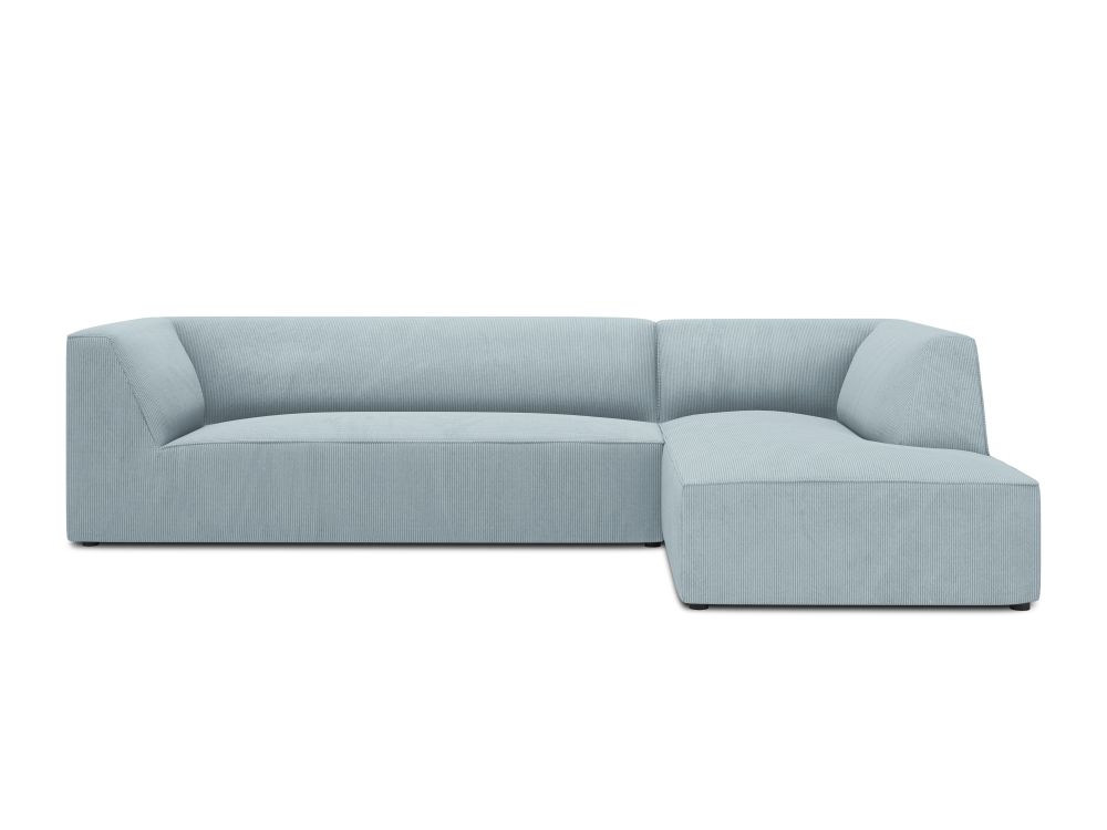 Cosmopolitan Design Ecksofa Siena 4-Sitzer Kord Scala Hellblau Rechts