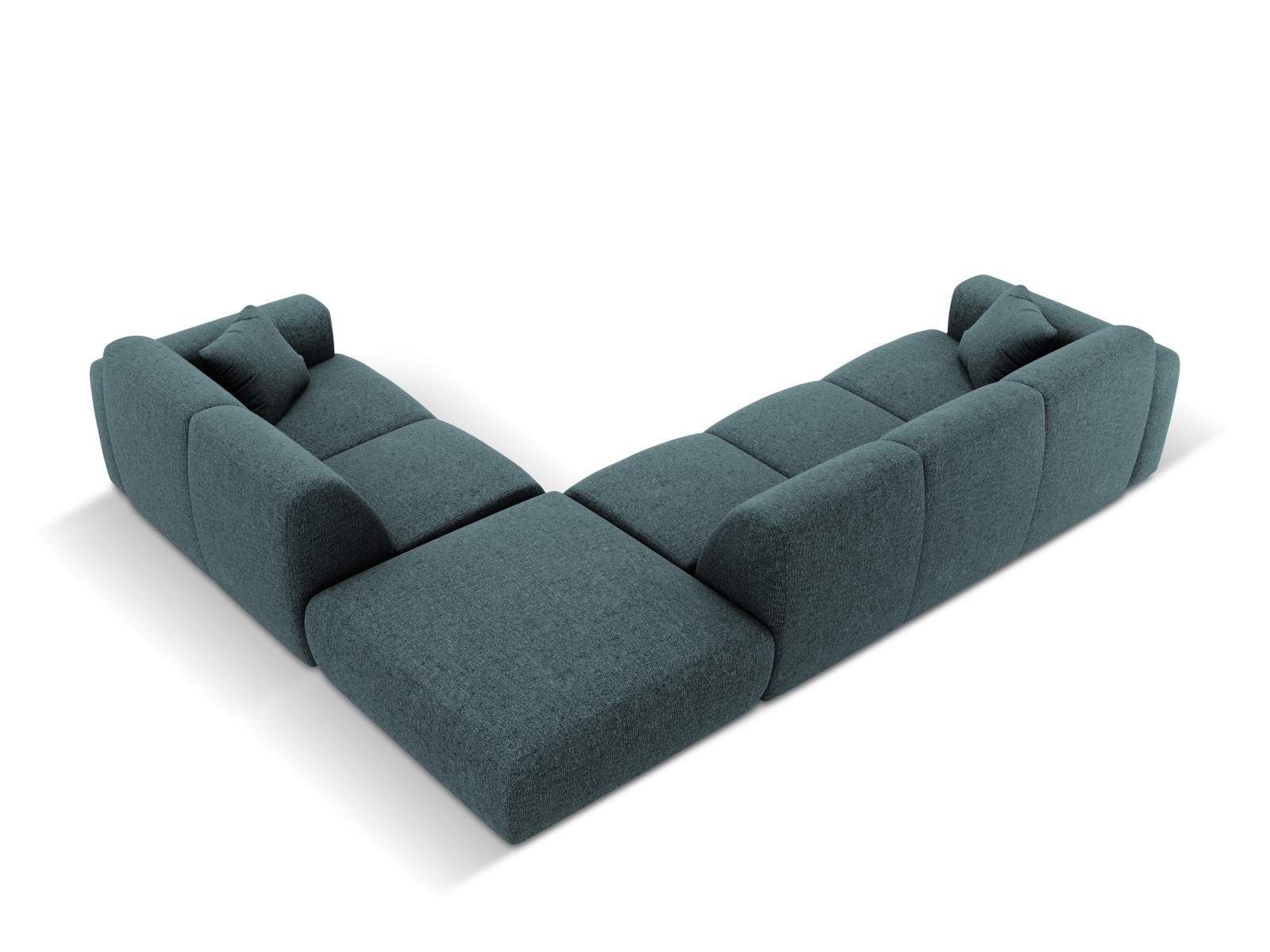 Cosmopolitan Design Ecksofa Nolio 4-Sitzer offen Chenille Haga Petrol Rechts