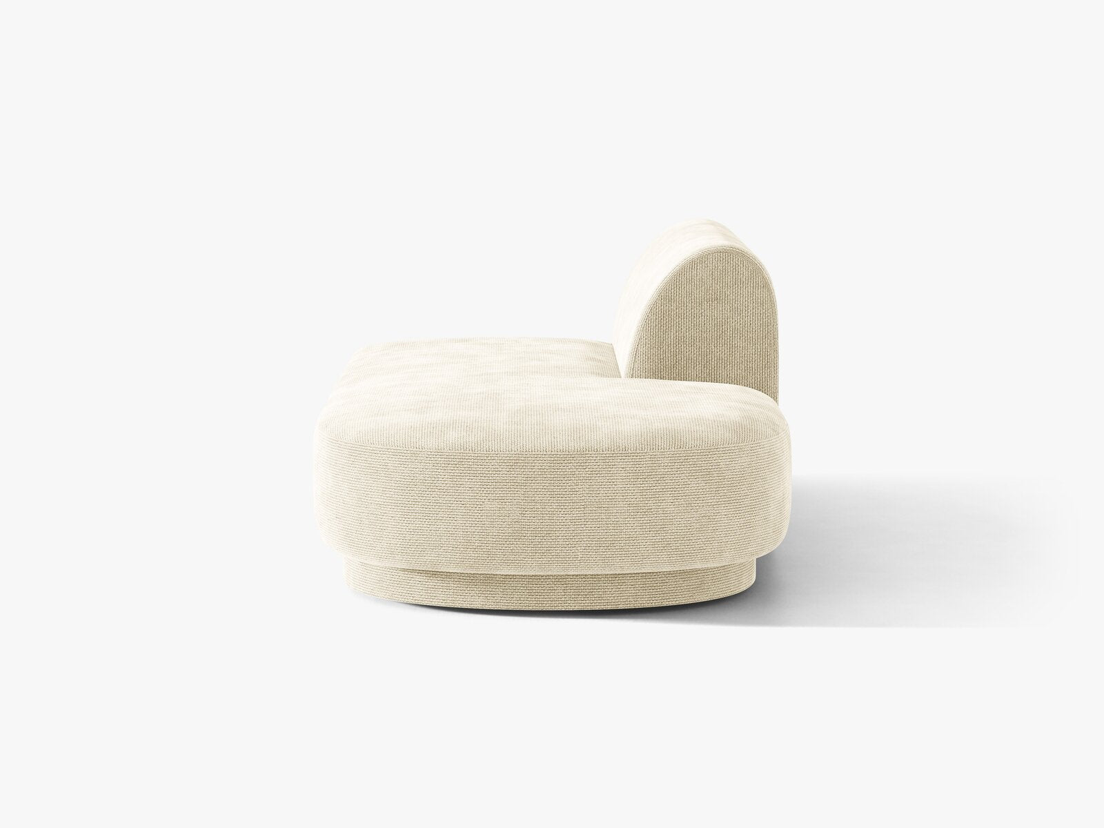 Micadoni 2-Sitzer Sitzmodul offen Miley Rechts Chenille Haga Helles Beige
