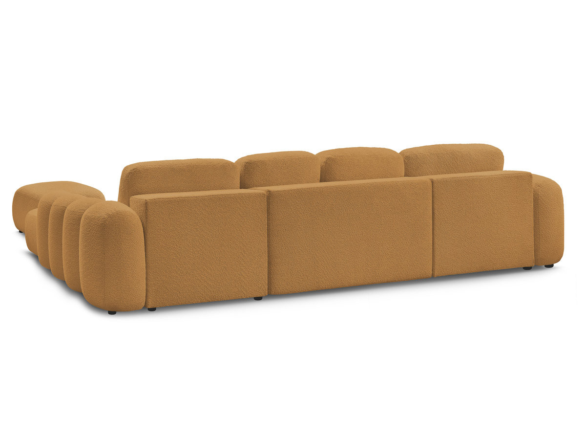 Bobochic Montaigne Wohnlandschaft mit Pouf Bouclé-Stoff Gelb Ecke rechts