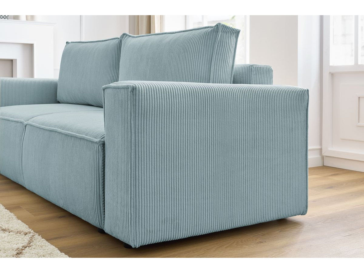 Bobochic Nihad Sofa 3-Sitzer Cordsamt Hellblau