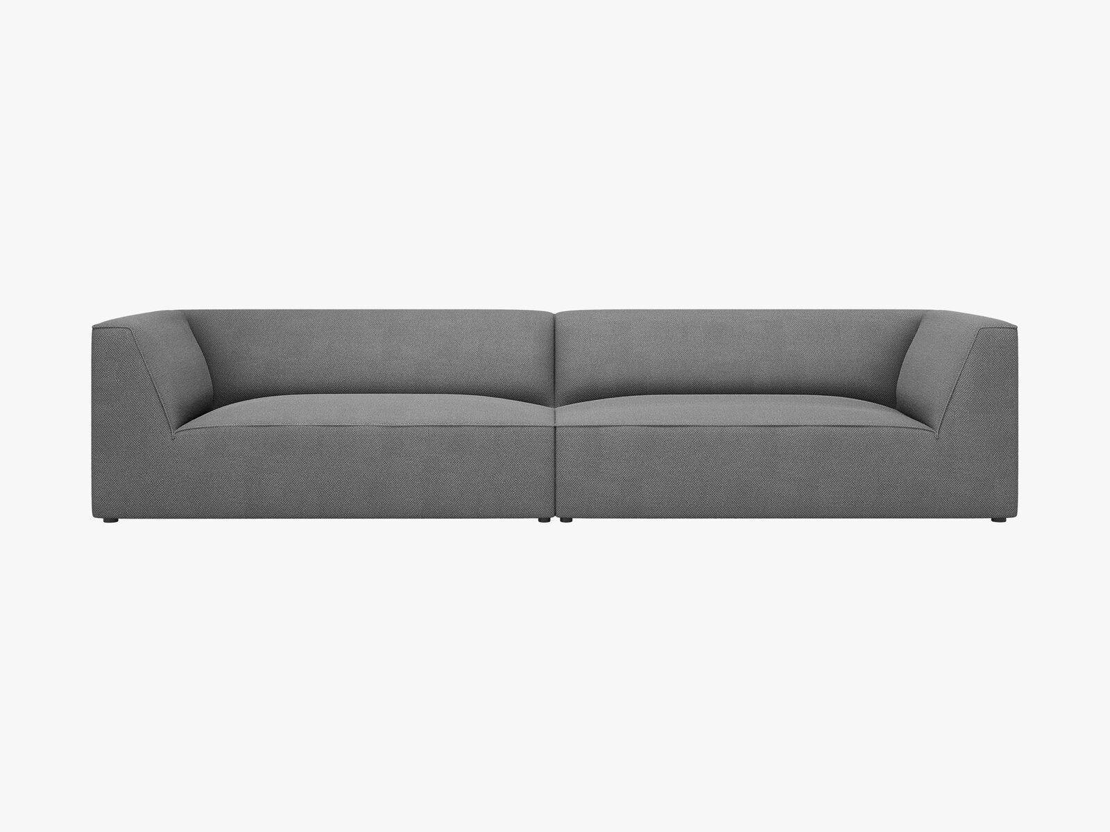 Micadoni Sofa Ruby 4-Sitzer Strukturierter Stoff Ottawa Grau