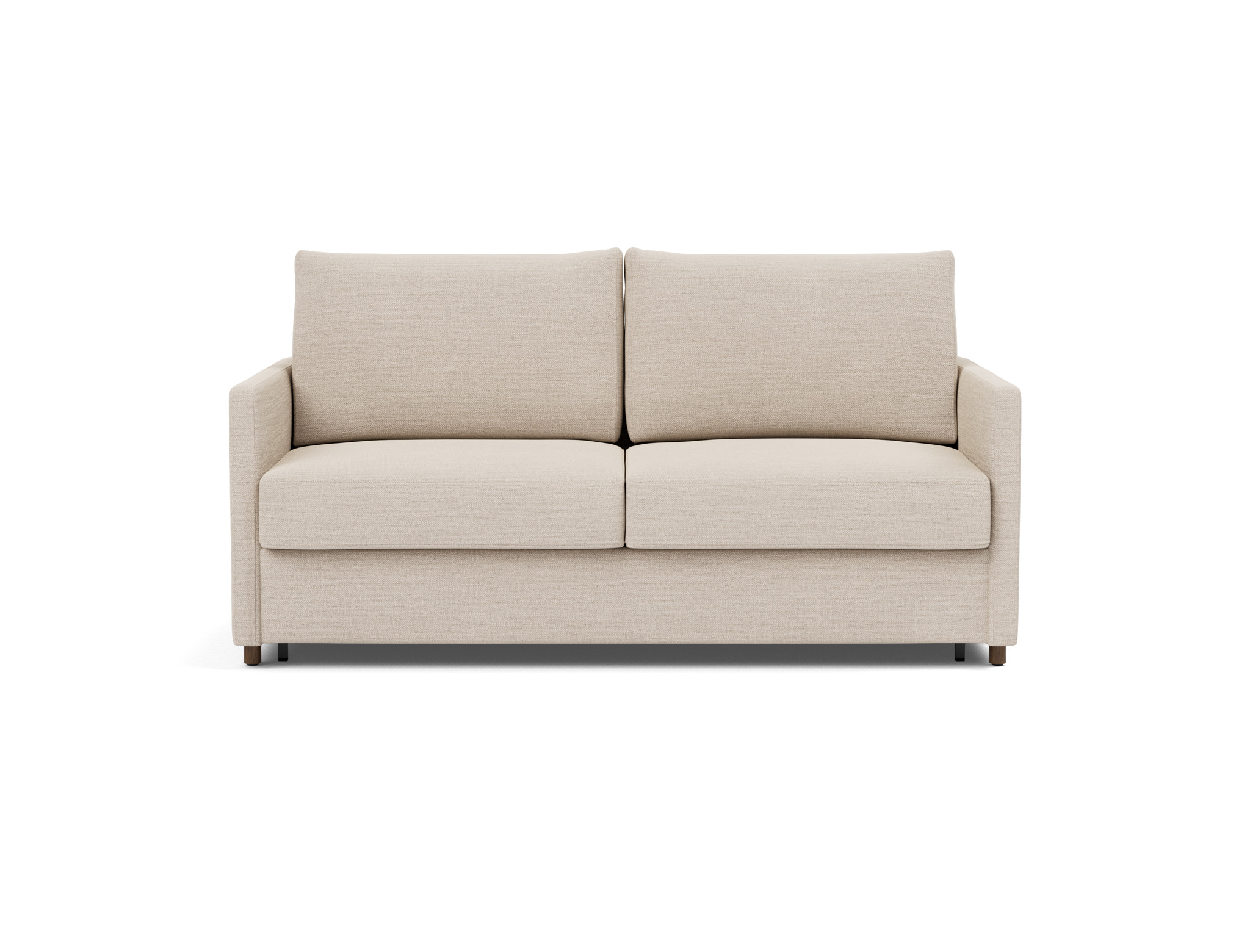 Schlafsofa Neah mit Slim-Armlehnen 160 Webstoff Blida 612-Sand-Grey