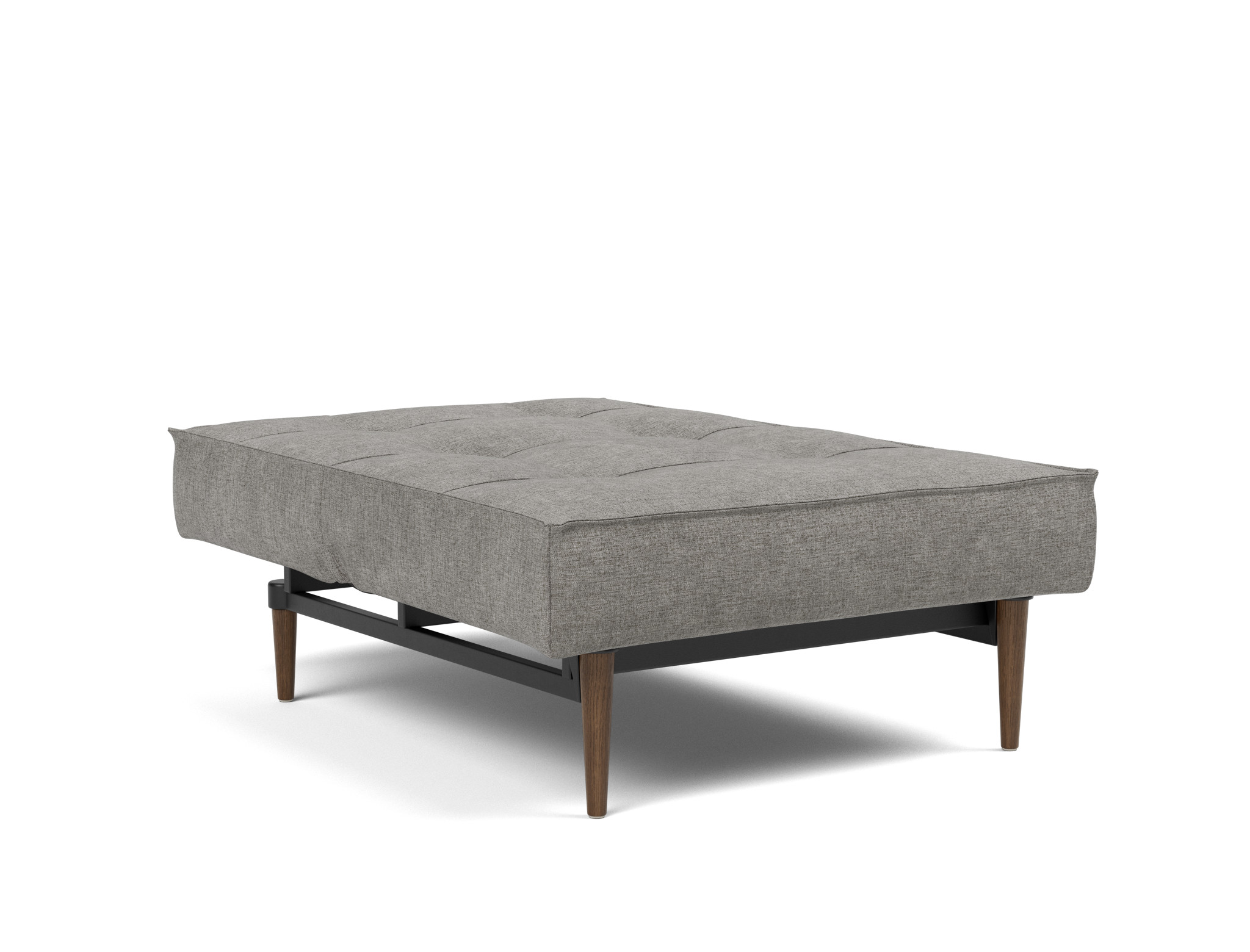 Sessel Splitback Flachgewebe Avella 282-Warm-Grey Beine Styletto Eiche dunkel