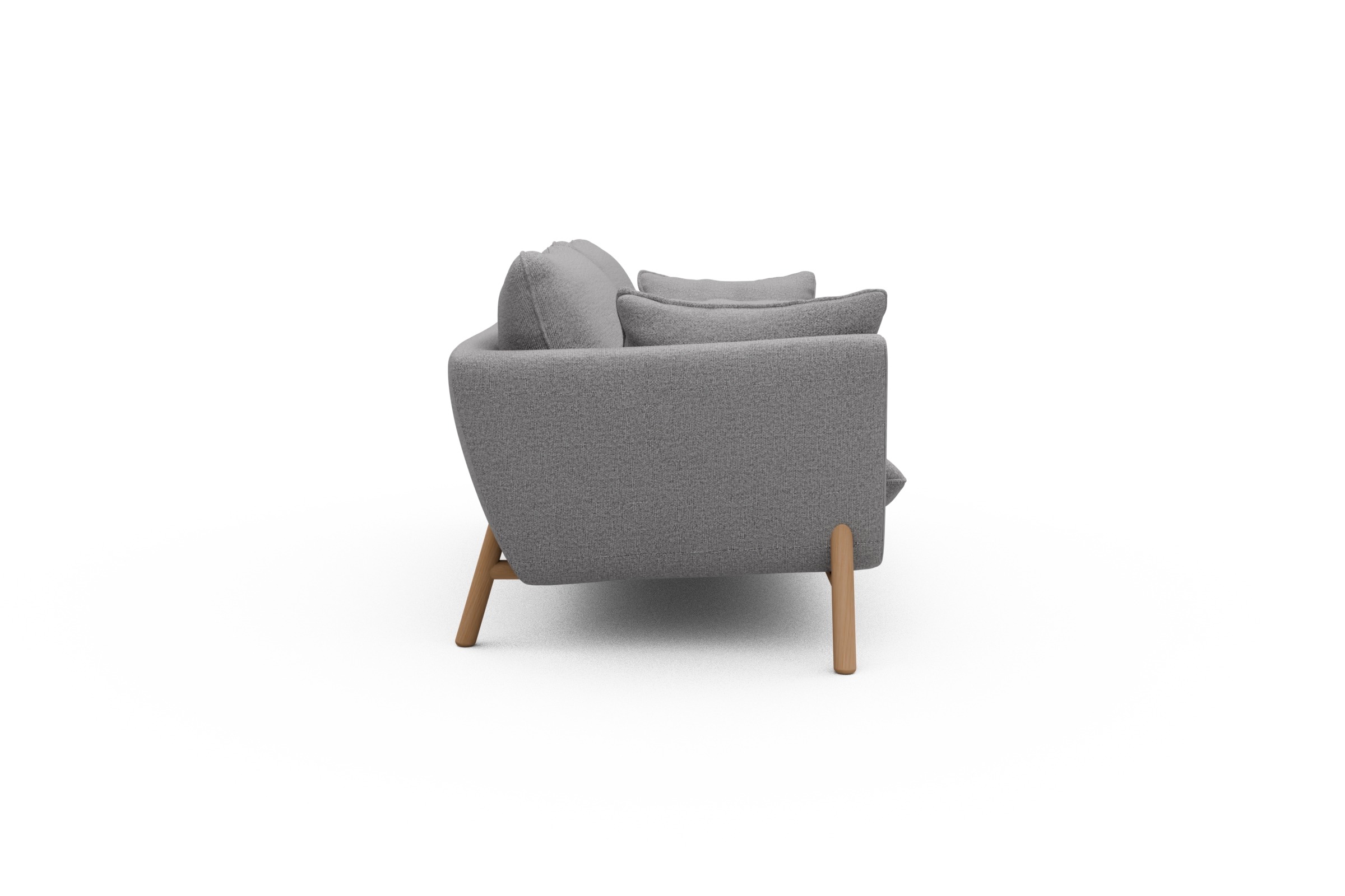 Sofa Emil 2-Sitzer Beinfarbe Eiche Natur Sama-Grey