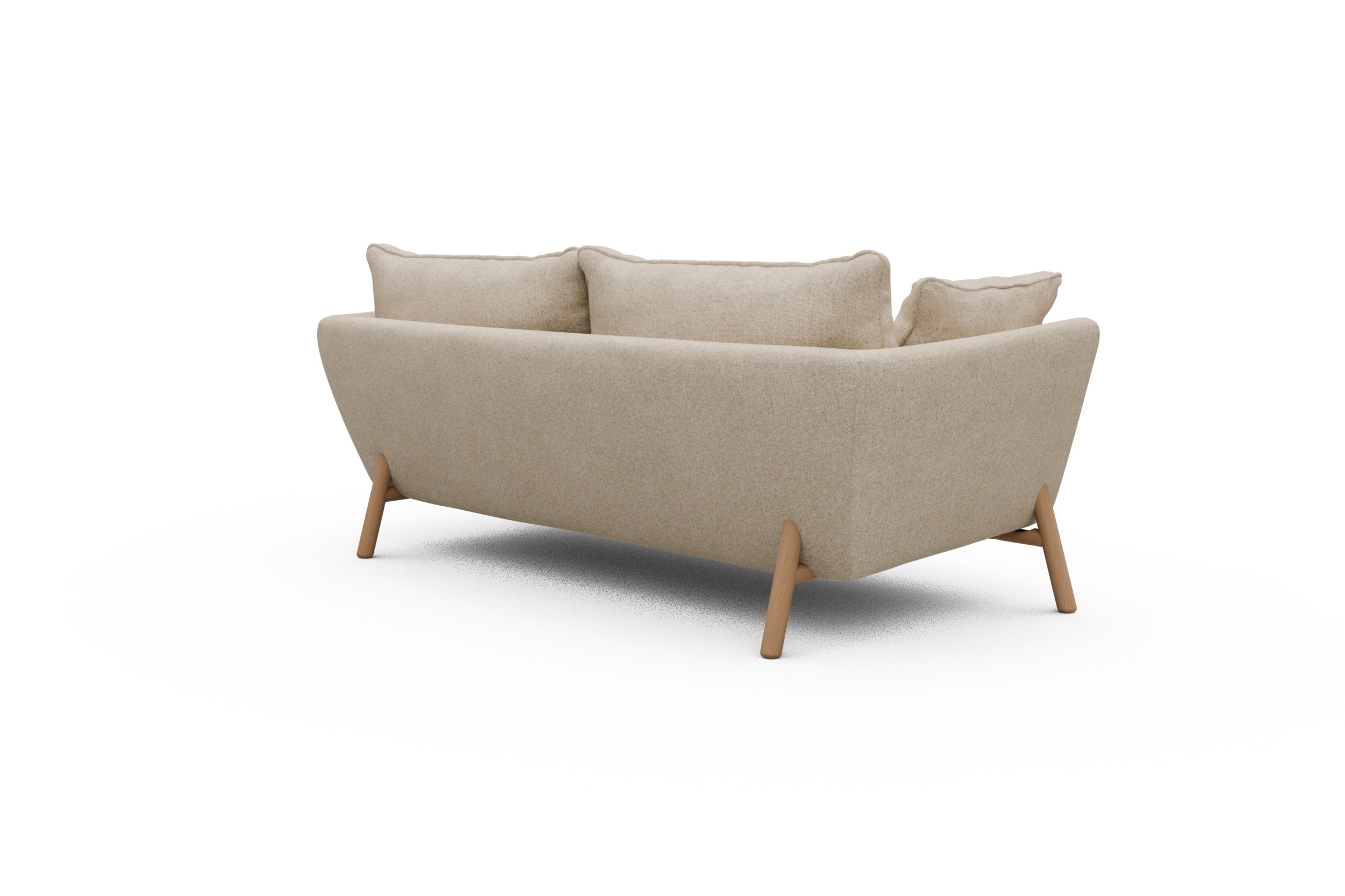 Sofa Emil PREMIUM 2-Sitzer Beinfarbe Eiche Natur Casone-Natural-Beige