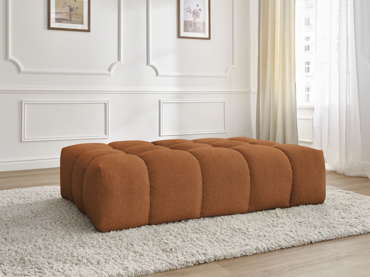 Bobochic Everest Pouf 166 × 100 cm Melange-Stoff Orange