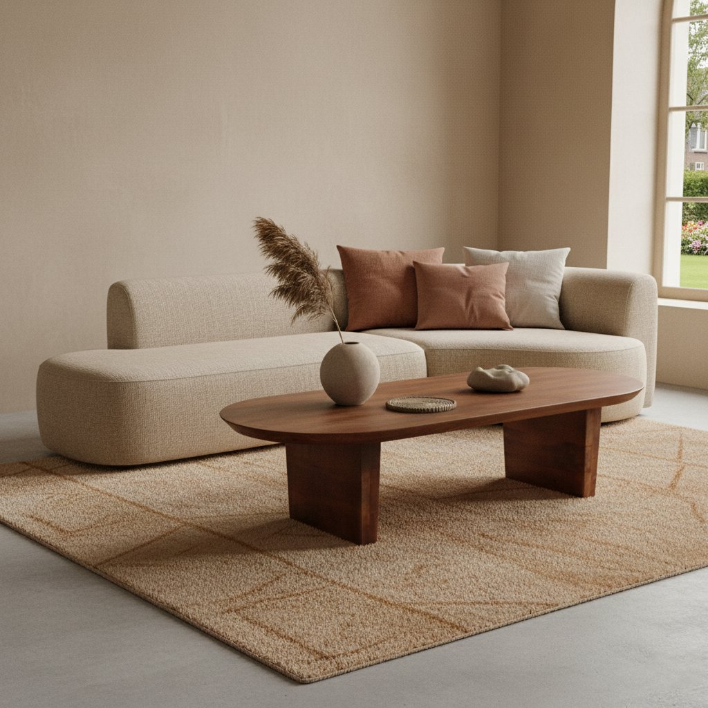 Raw Materials Bullnose-Couchtisch braun