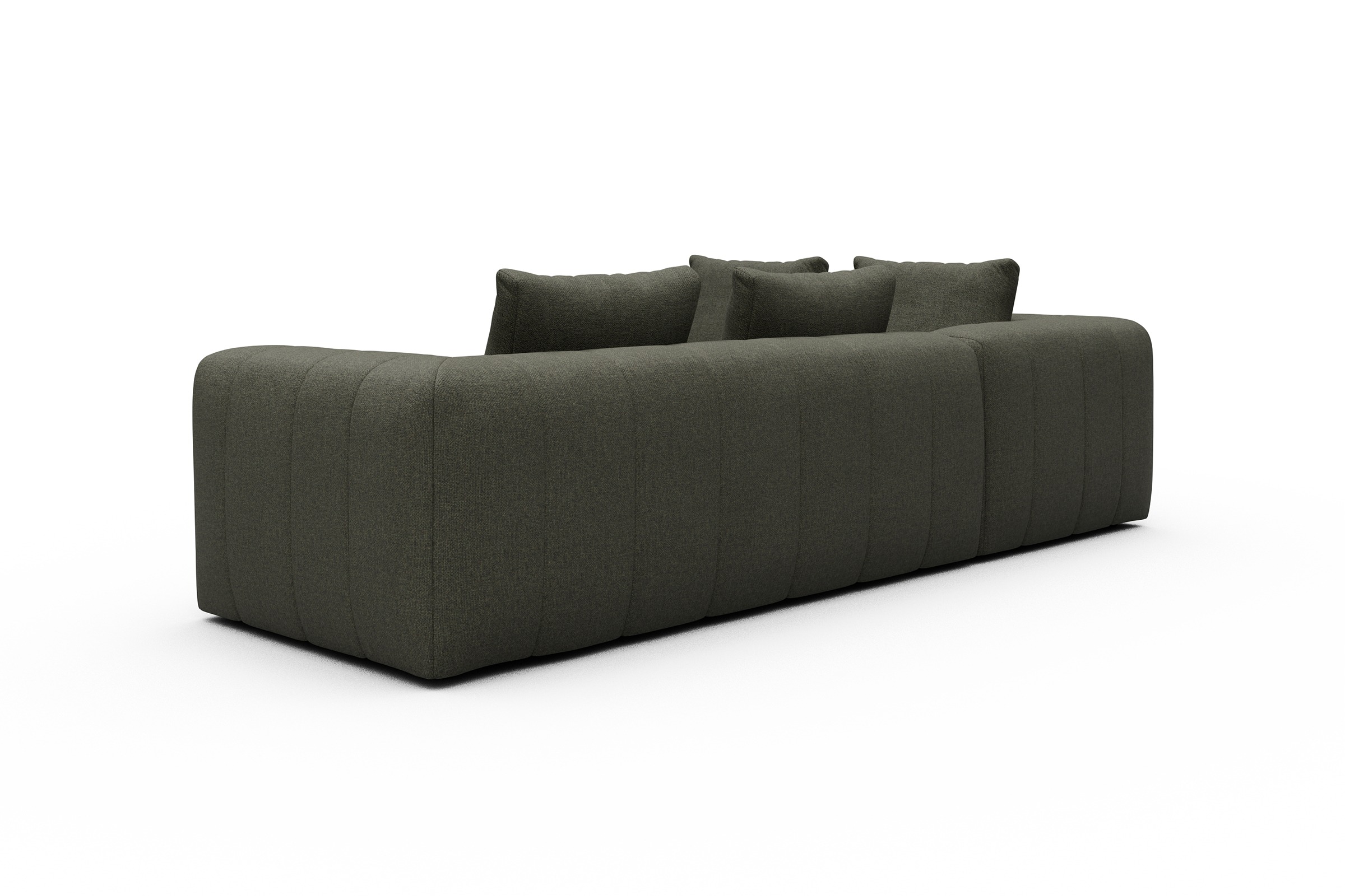 Ecksofa Hugo 2x 2,5-Sitzer Armlehne rechts Sama-Winter-Moss