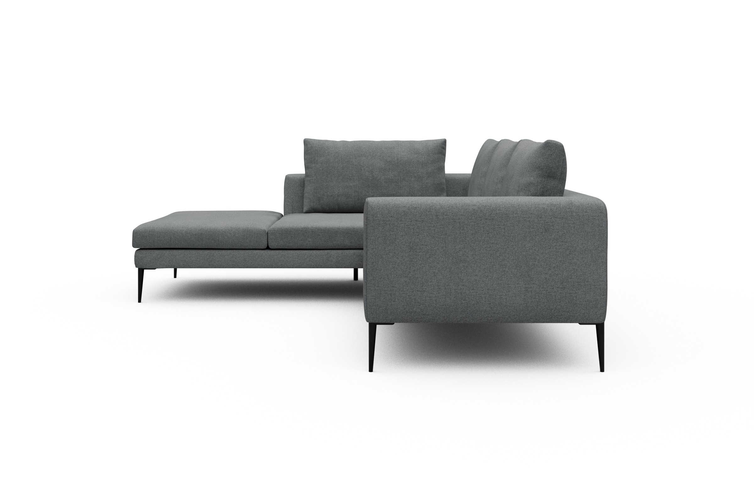 Ecksofa Paul Relax-Ecke links mit 2-Sitzer Casone-Gravel-Grey